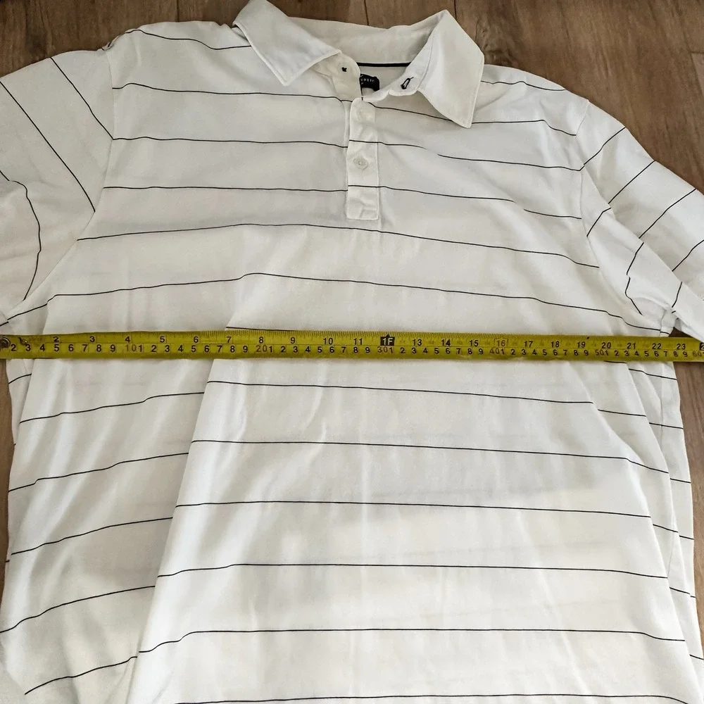 Men's‎ Banana Republic Pima 100% Cotton White Stripe XL
